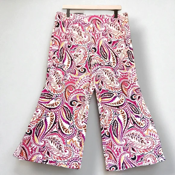 Nina Leonard Print Palazzo Pants Size Xlarge - Picture 4 of 9